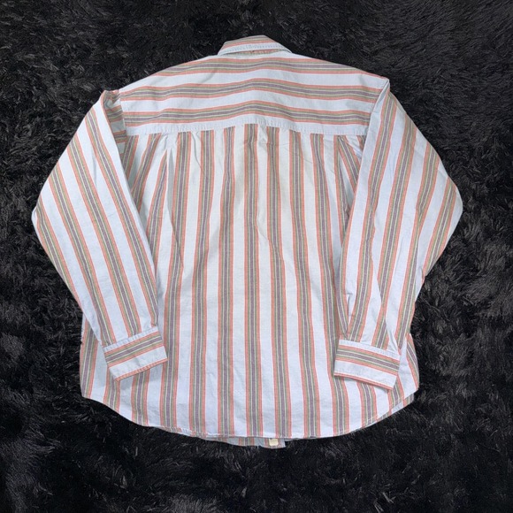 Vintage Gant Salty Dog Shirt Mens Large Blue Striped Chambray Button Down 90s - Picture 7 of 7